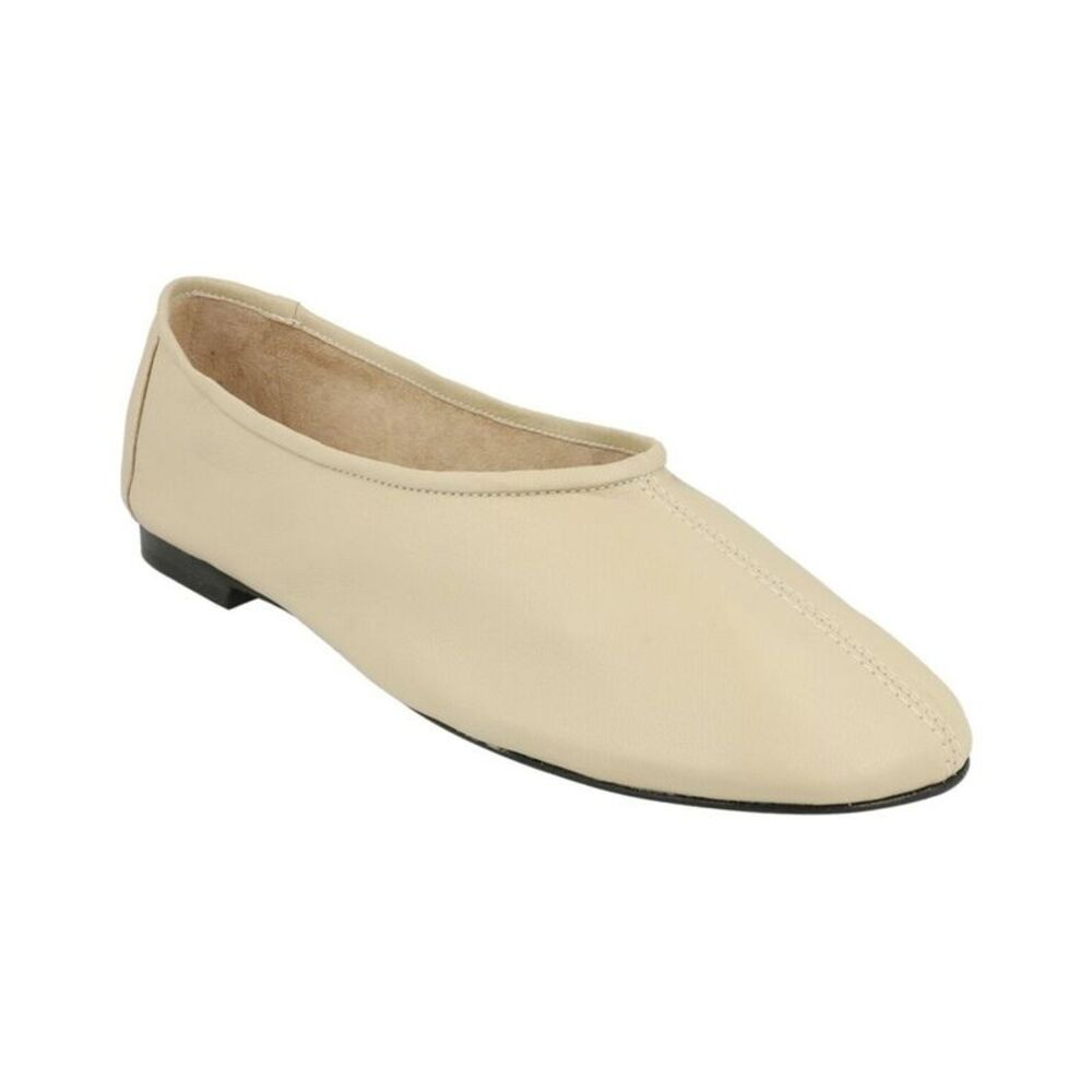 By Far Prudence Leather Flat, Brown